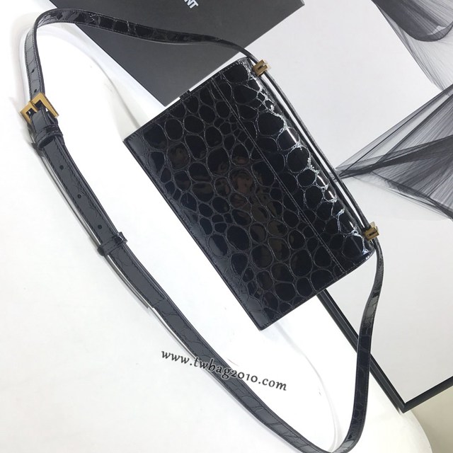 YSL专柜款女包 聖羅蘭經典款DOMINO中號龜紋皮包 YSL肩背斜挎包 538791  jjh1069